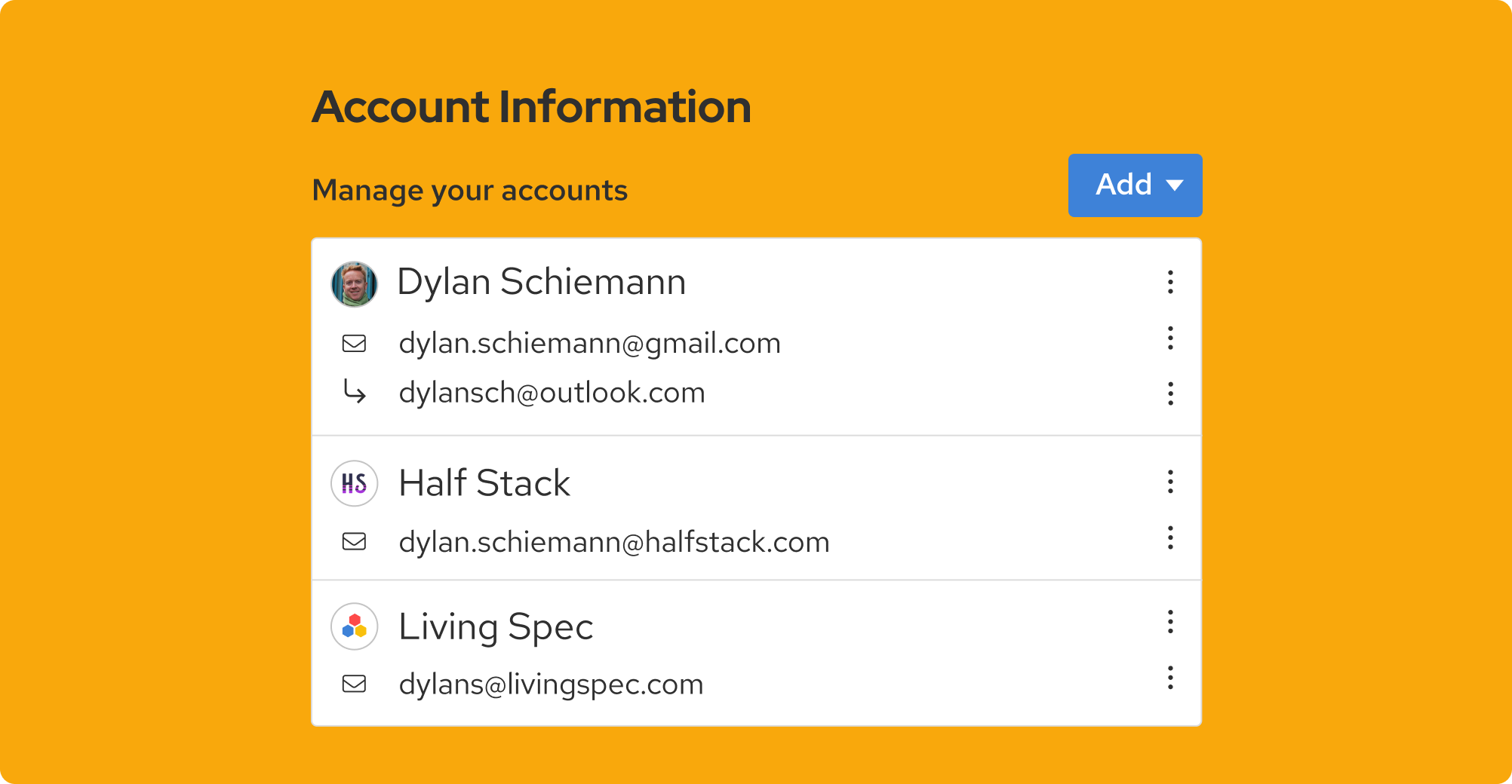 Accounts vs. Aliases