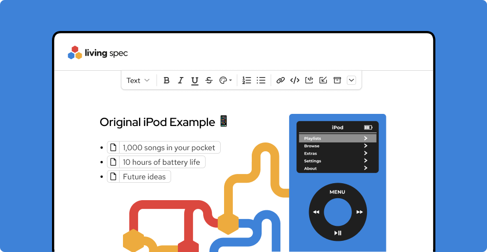 Living Spec iPod Example