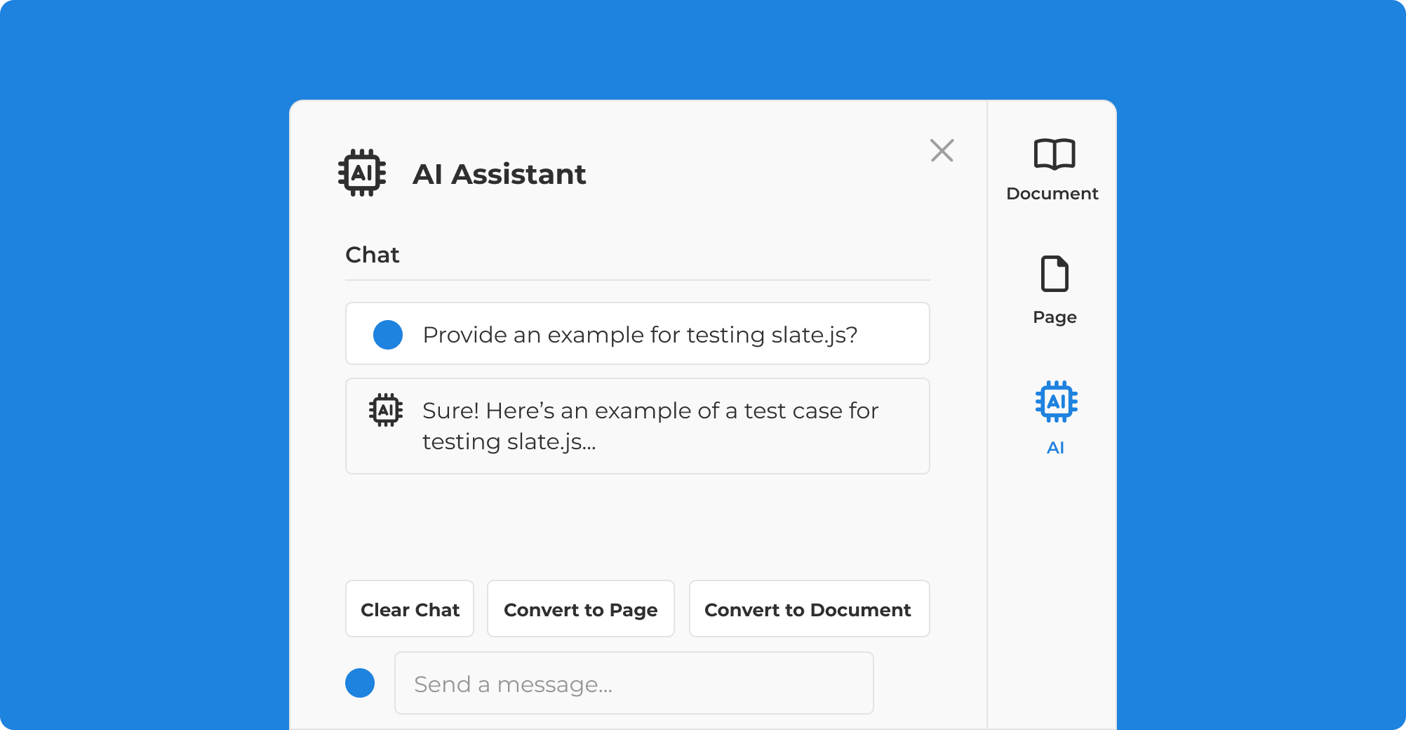 Chat prompts