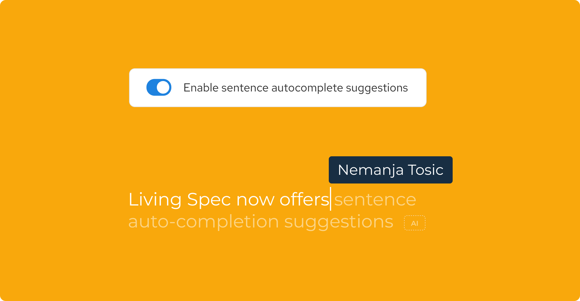 AI-powered sentence completion suggestions
