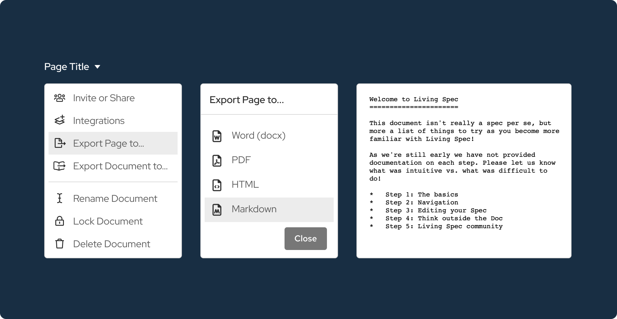Export Formats
