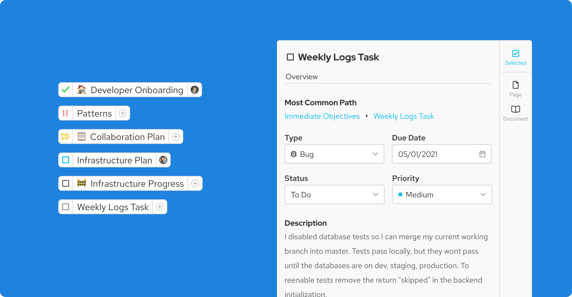 Tasks with Context
