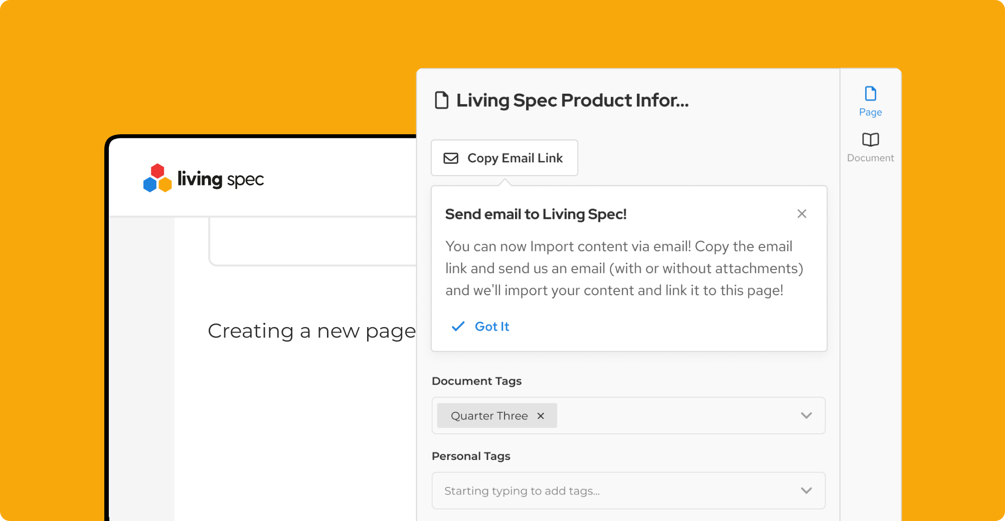 Contextual Tasks in Page Sidebar
