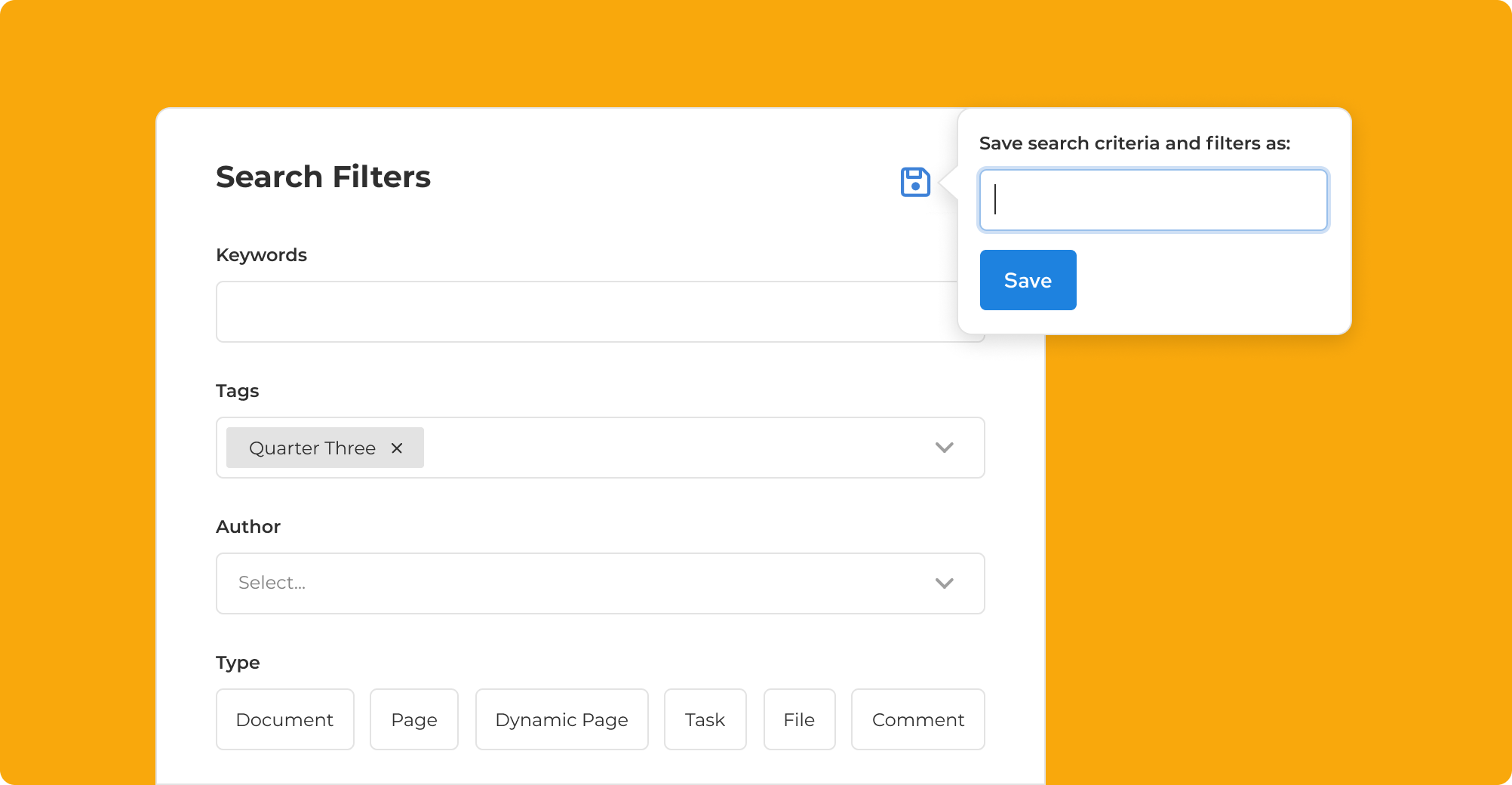 Custom Search Filters
